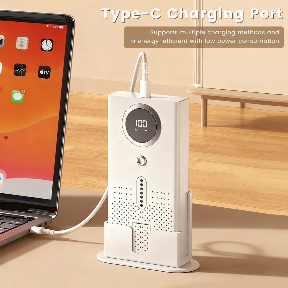 Air Purifier for Home, Compact Ozone Deodorizer with Aroma Diffuser, Car Air Purifier for Pet Rooms, Bathroom, Smoke and Odor Elimination, Desktop Design(Without Scented Sheets)