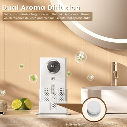 Air Purifier for Home, Compact Ozone Deodorizer with Aroma Diffuser, Car Air Purifier for Pet Rooms, Bathroom, Smoke and Odor Elimination, Desktop Design（Without Scented Sheets）